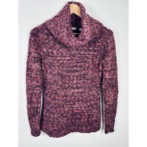 Halogen Nordstrom Women's Small Pink Multicolor Cowl Neck Sweater Mohair Blend